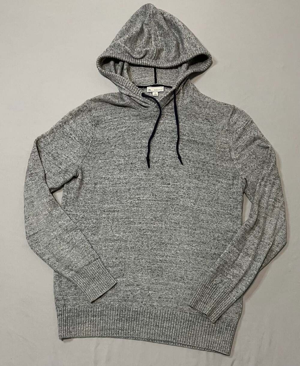 Gap Designed & Crafted Hoodie Sweater Size S Gray Marled Cotton
